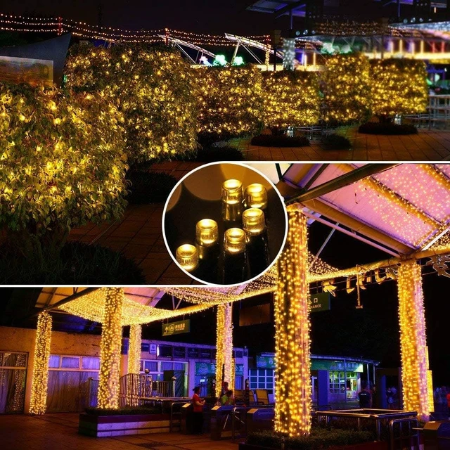 Alt view image 5 of 7 - Joomer Solar Christmas Lights Outdoor,4 Pack Total 156FT 400LED, Warm White