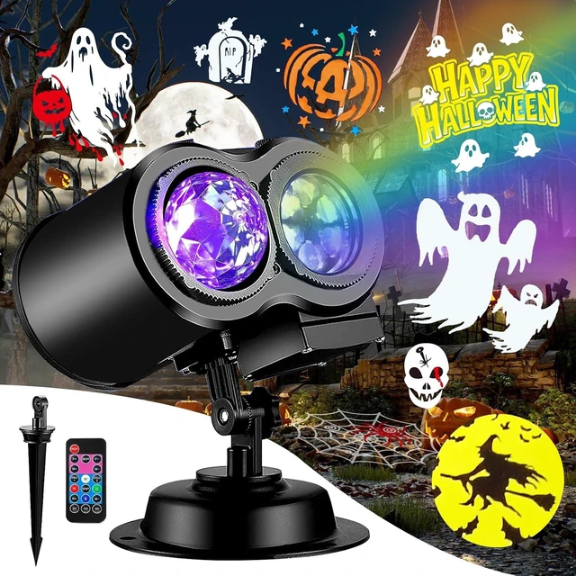 Main image of Brighter Halloween Projector Lights, 2026 Upgraded Halloween Decorations Holiday Projector Display 4 Patterns at A Time (Ocean Wave & Patterns), 4 Holiday Themes Christmas Day Decor Light