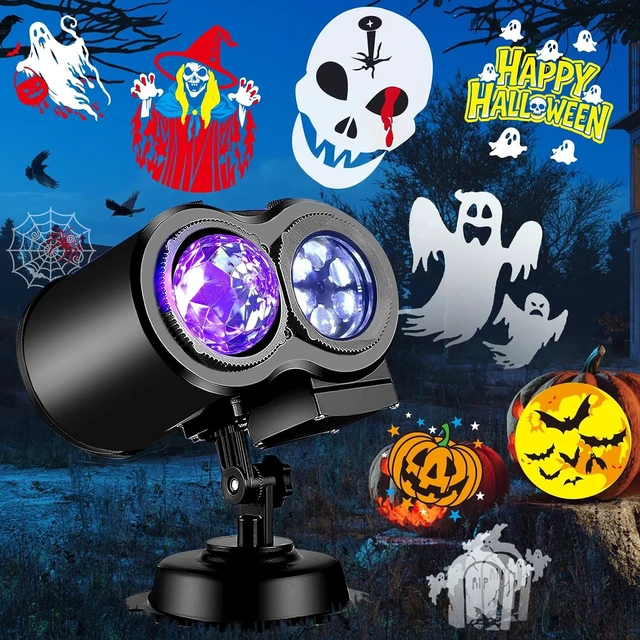 Alt view image 4 of 7 - Brighter Halloween Projector Lights, 2026 Upgraded Halloween Decorations Holiday Projector Display 4 Patterns at A Time (Ocean Wave & Patterns), 4 Holiday Themes Christmas Day Decor Light
