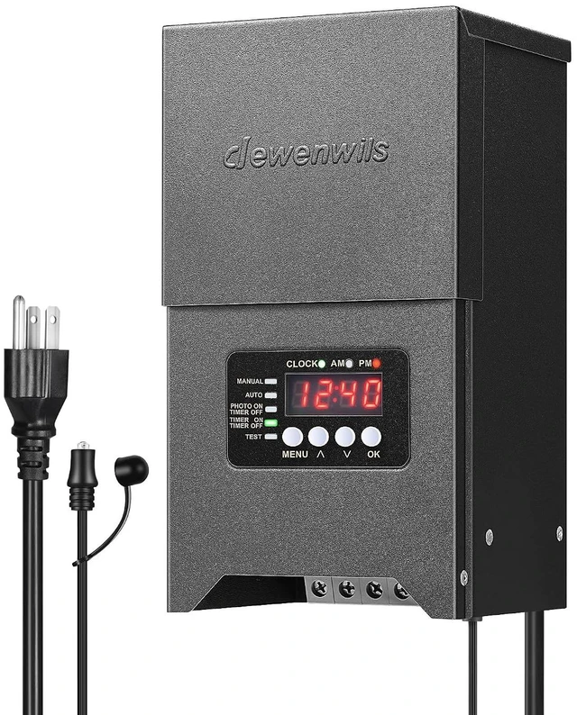 Main image of DEWENWILS 300W Low Voltage Transformer with Photocell Sensor & Timer, Metal