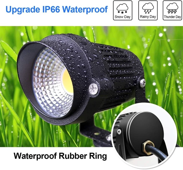 Alt view image 4 of 7 - ZUCKEO Low Voltage Landscape Lights LED Landscape Lighting with Connectors, 10W 12V 24V Outdoor Spotlights Waterproof Garden Flood Pathway Yard Lights 1000LM Daywhite Light(10Pack with Connector)