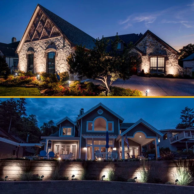 Alt view image 7 of 7 - ZUCKEO Low Voltage Landscape Lights LED Landscape Lighting with Connectors, 10W 12V 24V Outdoor Spotlights Waterproof Garden Flood Pathway Yard Lights 1000LM Daywhite Light(10Pack with Connector)