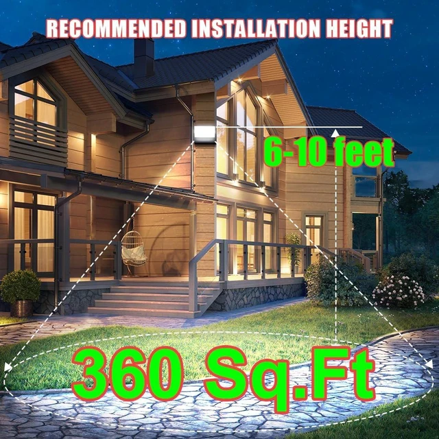 Alt view image 3 of 7 - Juyace 60W LED Outdoor Wall Light Exterior Modern Flood Lights No photocell