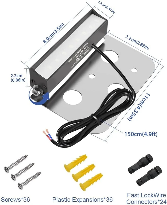Alt view image 5 of 7 - JESLED 12 Pack 4 inch Retaining Wall Lights, Low Voltage Landscape Lighting