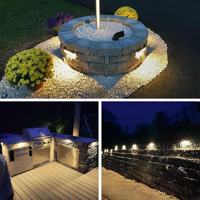 Alt view image 7 of 7 - GKOLED 1-Pack 6.8 LED Hardscape Light, Low Voltage Outdoor, Dark Bronze