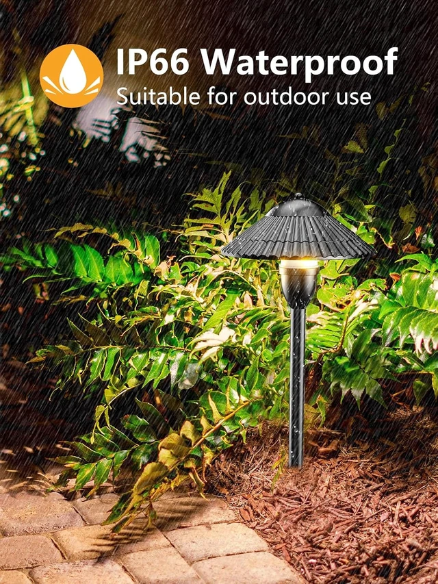 Alt view image 2 of 7 - ZUCKEO Low Voltage Landscape Lighting LED Pathway Lights, 5W Landscape Path Lights 3000K Warm White 12-24V, Outdoor IP66 Ground Light for Garden, Walkway, Yard (12-Pack with Connector)