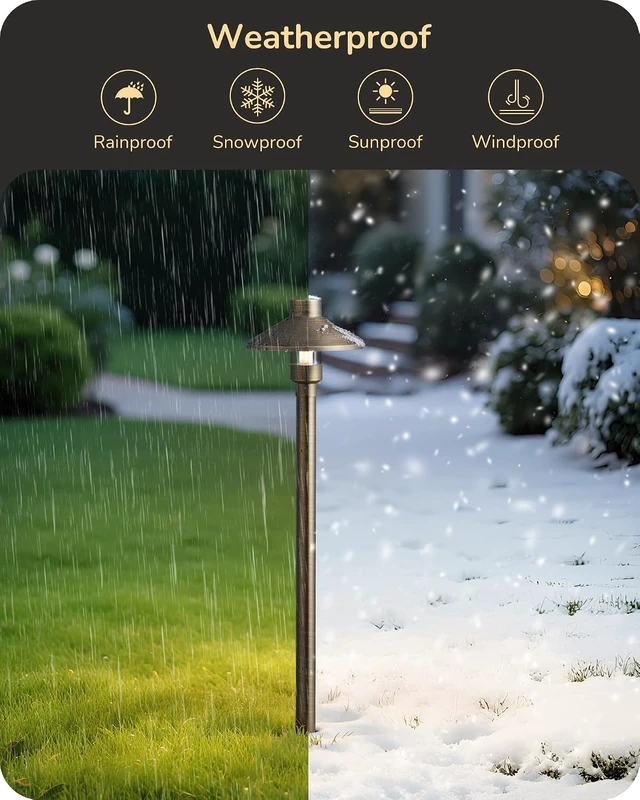Alt view image 5 of 7 - EDISHINE Solid Brass Low Voltage Landscape Lighting with G4 Bulbs 4 Pack