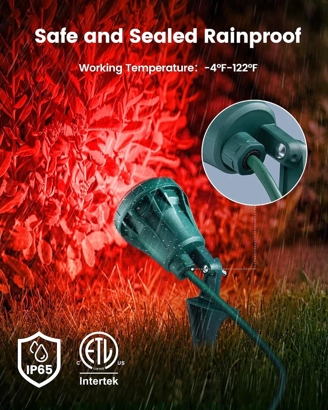 Alt view image 5 of 7 - SURAIELEC Halloween Spotlights Outdoor, 800LM, 5 Lenses, ETL Listed, 2 Pack