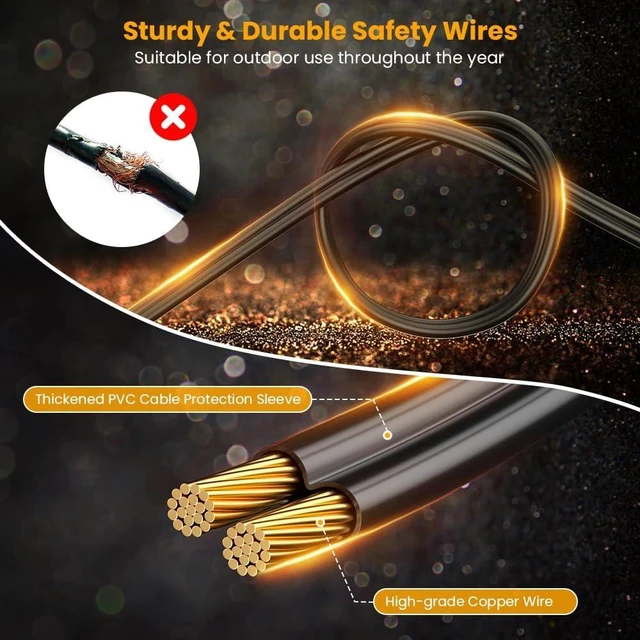 Alt view image 6 of 7 - FOOMAN 100FT Solar String Lights Outdoor Waterproof IP65 with USB-Charging