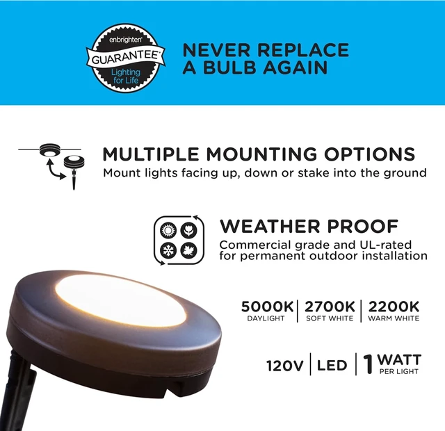 Alt view image 2 of 7 - Enbrighten Landscape Lighting, 40ft, 6 Lights, Remote Control