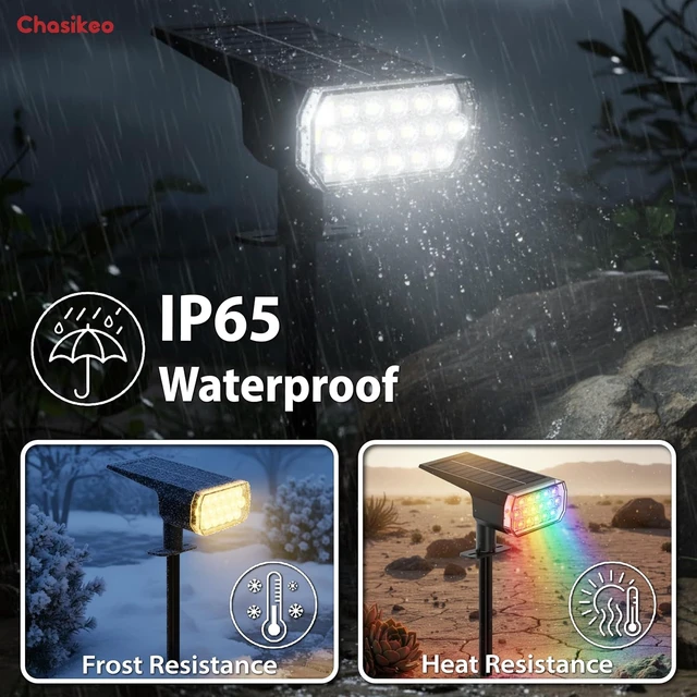 Alt view image 6 of 7 - Solar Lights Outdoor Waterproof, LED Solar Spot Lights Outdoor
