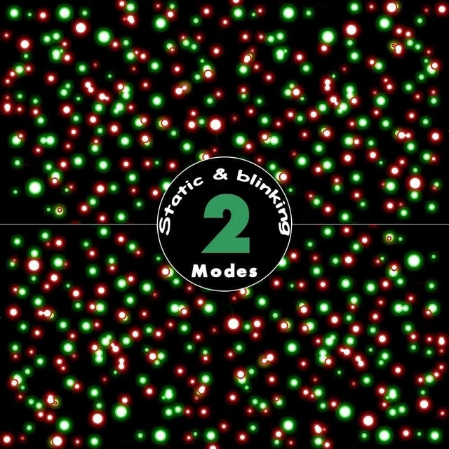 Alt view image 2 of 6 - Christmas Laser Light Projector Red and Green Star Laser Lights Show with Timer for Outdoor Decorations Waterproof Landscape Lighting for Christmas and Holidays