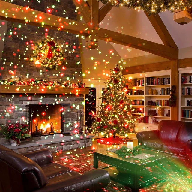 Alt view image 4 of 6 - Christmas Laser Light Projector Red and Green Star Laser Lights Show with Timer for Outdoor Decorations Waterproof Landscape Lighting for Christmas and Holidays
