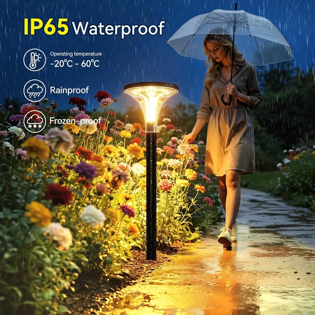 Alt view image 4 of 7 - 29" Tall Solar Lights Outdoor Waterproof, 200LM Ultra Bright