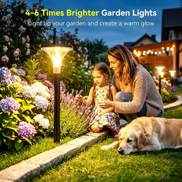 Alt view image 3 of 7 - 29" Tall Solar Lights Outdoor Waterproof, 200LM Ultra Bright