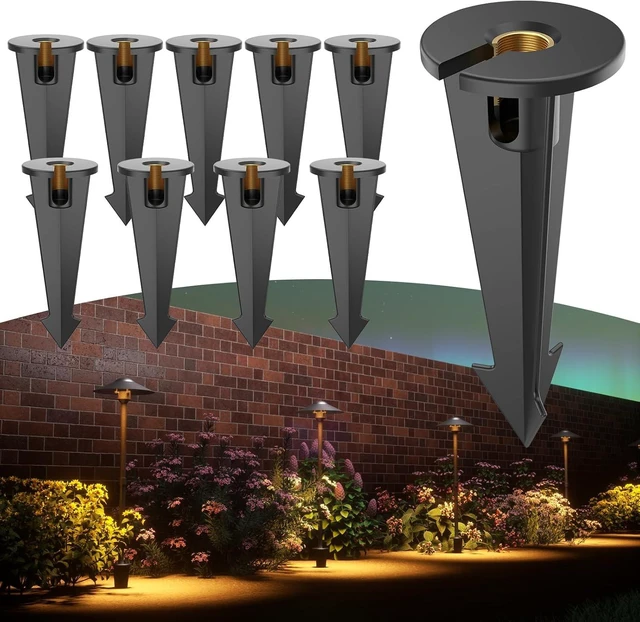 Main image of Landscape Lighting Stakes, 1/2 NPT Landscape Light Stakes 10pcs