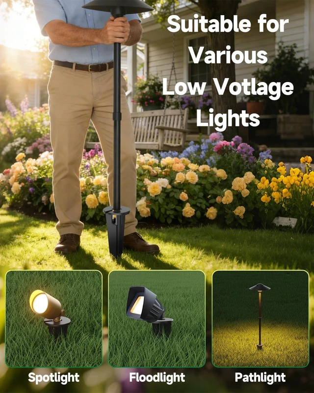 Alt view image 7 of 7 - Landscape Lighting Stakes, 1/2 NPT Landscape Light Stakes 10pcs