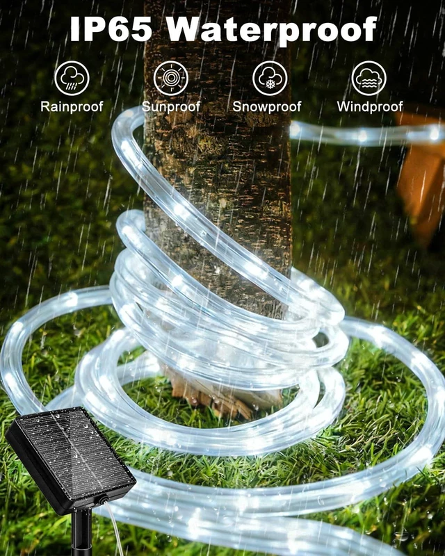 Alt view image 4 of 7 - btfarm Solar Rope Lights, 120LED 46FT String Lights Outdoor Waterproof