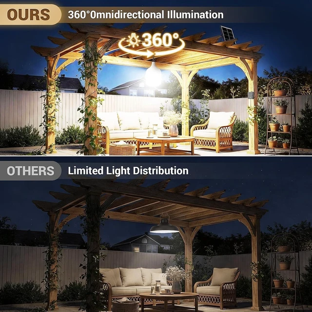 Alt view image 2 of 7 - Solar Shed Light Indoor Outdoor with Pull String, Daytime Available, 2 Pack