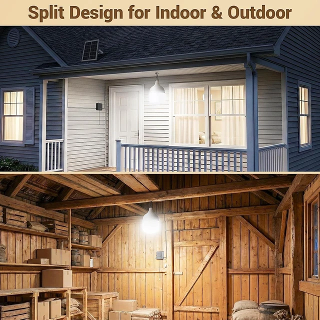 Alt view image 4 of 7 - Solar Shed Light Indoor Outdoor with Pull String, Daytime Available, 2 Pack