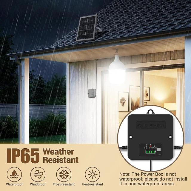 Alt view image 6 of 7 - Solar Shed Light Indoor Outdoor with Pull String, Daytime Available, 2 Pack