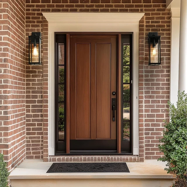 Alt view image 5 of 7 - mirrea 18" Classic Outdoor Wall Sconce with Built-in GFCI Outlet 1 Light in Matte Black Rectangular Metal Frame and Clear Glass Shade Waterproof Porch Light Patio Light
