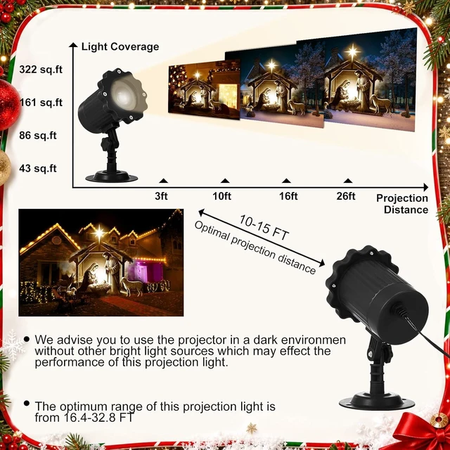 Alt view image 4 of 7 - Treela Nativity Scene Projector Light Outdoor Christmas Decoration