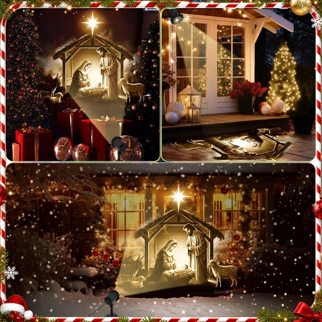 Alt view image 7 of 7 - Treela Nativity Scene Projector Light Outdoor Christmas Decoration