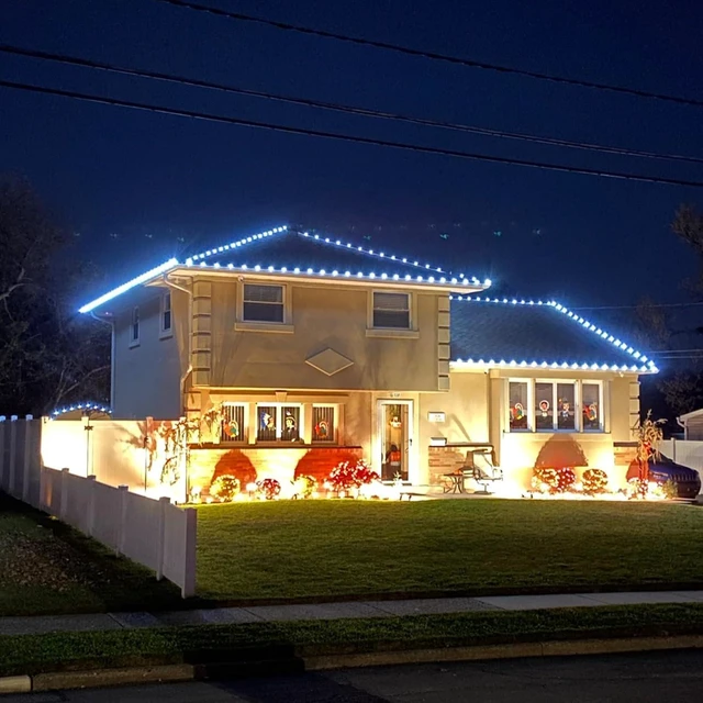 Alt view image 6 of 6 - Holiday Lighting Outlet C7 Christmas Light String, Patio and Event Lighting, Black Cord, 12" Socket Spacing SPT-1 (100')