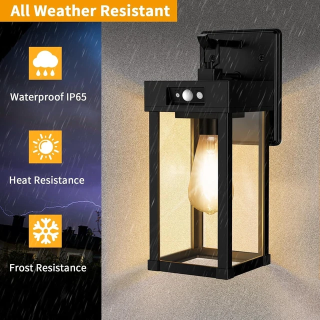 Alt view image 6 of 7 - Solar Porch Lights Outdoor with Motion Sensor & 3 Lighting Modes,Waterproof