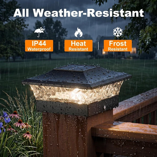 Alt view image 4 of 7 - NIORSUN 4x4 Post Solar Lights Color Changing with Remote, 12 Pack Black