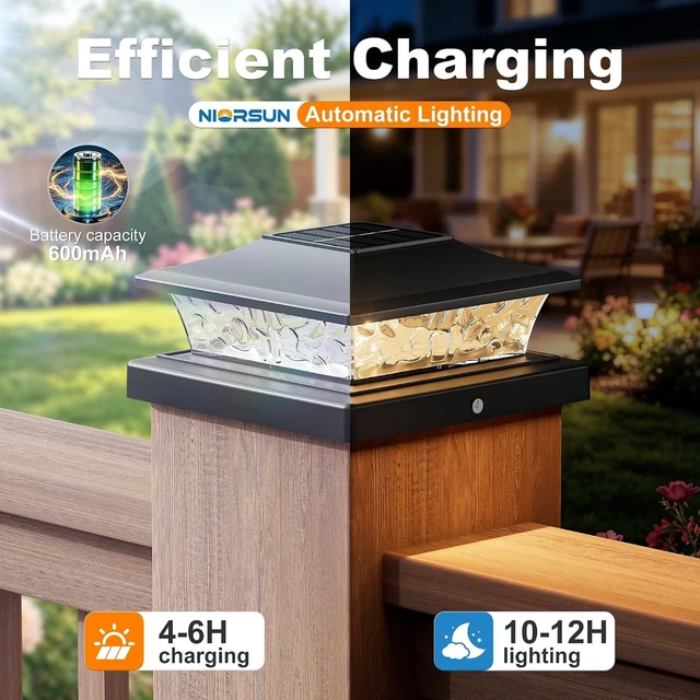 Alt view image 5 of 7 - NIORSUN 4x4 Post Solar Lights Color Changing with Remote, 12 Pack Black