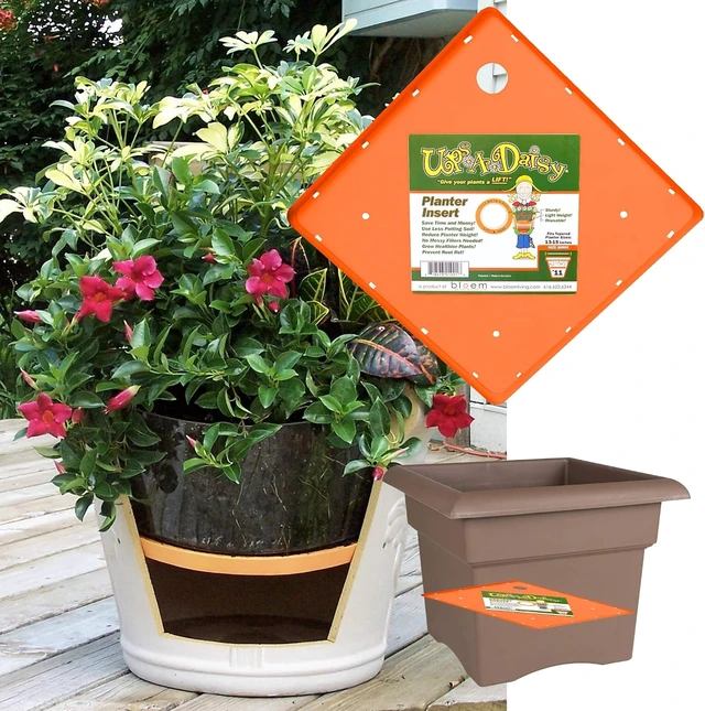 Alt view image 2 of 7 - Bloem Ups-A-Daisy Square Planter Insert - 14.75" Width x 1" Thick