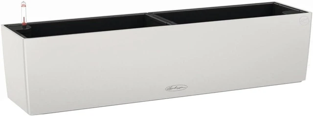 Main image of Lechuza 15707 Balconera Color 80 Self-Watering Planter for Indoor and Outdoor Use, 31" x 7" x7", Light Grey