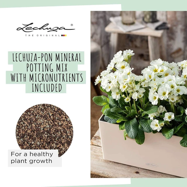 Alt view image 5 of 7 - Lechuza 15707 Balconera Color 80 Self-Watering Planter for Indoor and Outdoor Use, 31" x 7" x7", Light Grey