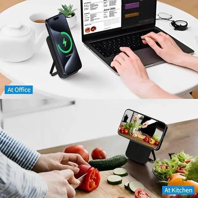 Alt view image 5 of 6 - 10000mAh Power Bank Magnetic Battery Pack 22.5W Wireless Charger For Cell IPhone