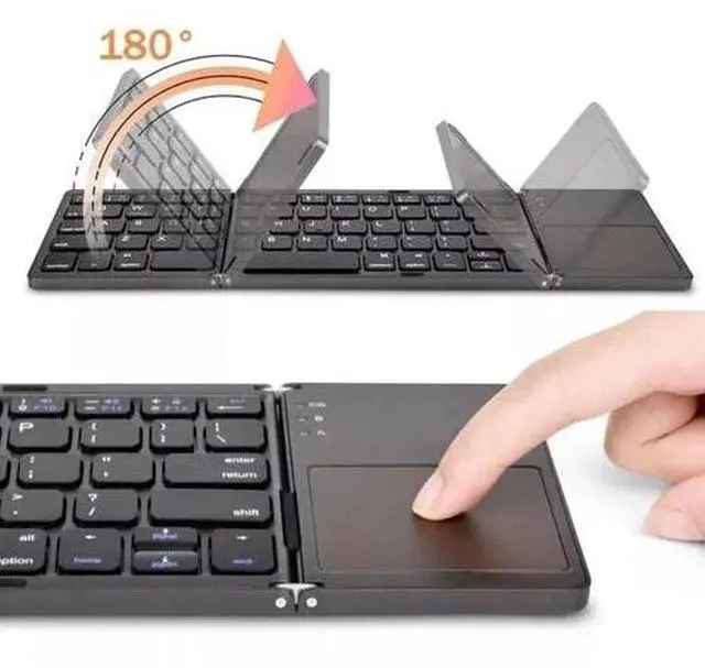 Main image of Mini Folding Wireless Bluetooth Keyboard With Touchpad for Laptop Tablet Phone