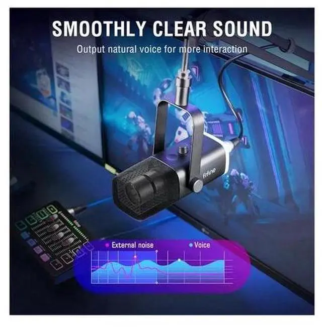Alt view image 3 of 7 - FIFINE Gaming Equipment Bundle, Dynamic XLR/USB Gaming Microphone Set With Mixer