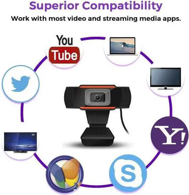 Alt view image 3 of 7 - 1080P HD Webcam With Microphone Auto Focusing Web Camera For PC Laptop Desktop