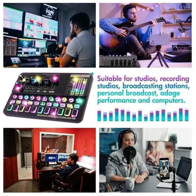 Alt view image 3 of 7 - Complete Home Studio Recording Kit Mixer Condenser Microphone fit Music Podcast