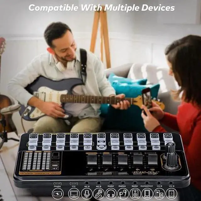 Alt view image 6 of 7 - Complete Home Studio Recording Kit Mixer Condenser Microphone fit Music Podcast