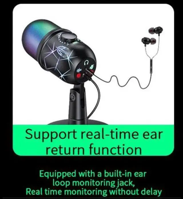 Alt view image 5 of 6 - Gaming Microphone USB Computer Microphone for PC Mac PS4/5 Condenser Podcast RGB