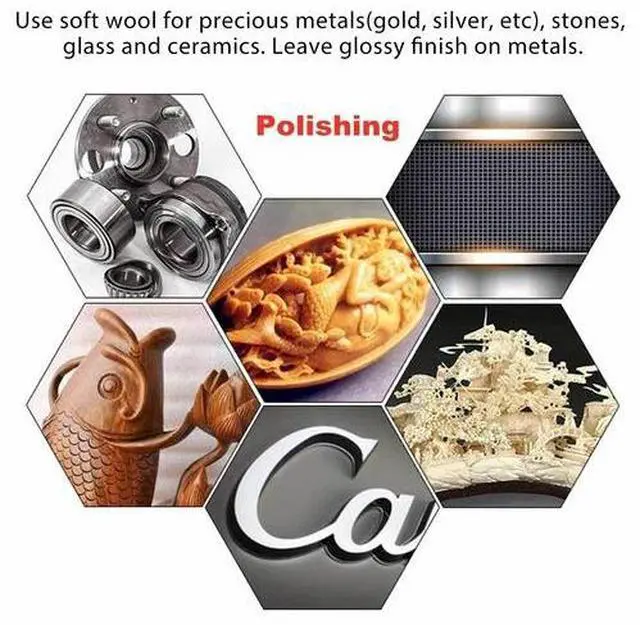 Alt view image 5 of 7 - 129x Wool Felt Buffing Polishing Pads Wheel Set For Dremel Grinder Accessories