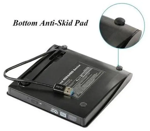 Alt view image 4 of 4 - For Laptop PC Slim External CD DVD RW Drive USB 3.0 Writer Burner Player Black