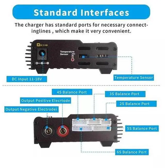 Alt view image 2 of 7 - B6 V3 Lipo Smart Battery Balance Charger Discharger 80W 6A For RC Toys NIMH LiHV