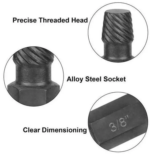 Alt view image 3 of 7 - 10Ps Screw Extractor Easy Out Drill Bits Kit Damaged Screw Bolt Stud Remover Set