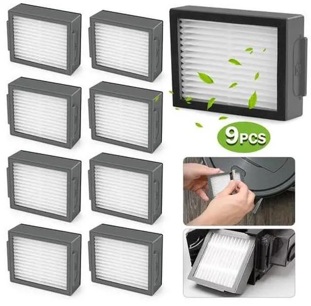 Main image of 9 Pcs Replacement Filter For iRobot Roomba i7 i7+ i3 i6 i8 Plus E5 E6 E7 Vacuum