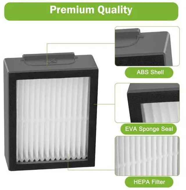 Alt view image 3 of 6 - 9 Pcs Replacement Filter For iRobot Roomba i7 i7+ i3 i6 i8 Plus E5 E6 E7 Vacuum