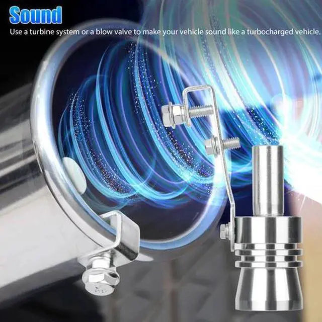 Alt view image 3 of 7 - 2X Universal Turbo Sound Exhaust Muffler Pipe Whistle Car Oversized Roar Maker