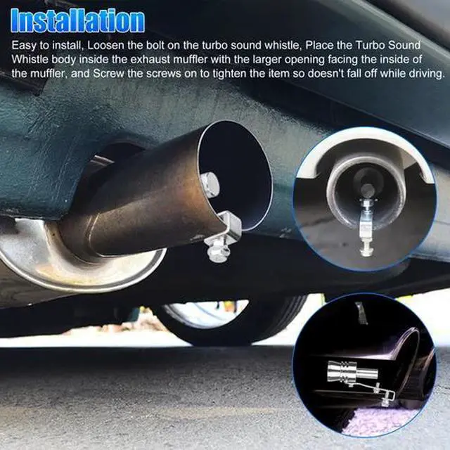 Alt view image 4 of 7 - 2X Universal Turbo Sound Exhaust Muffler Pipe Whistle Car Oversized Roar Maker